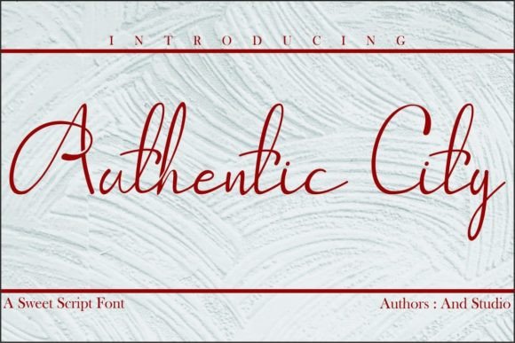 Authentic City: A Modern Script Font for Campaign Design
