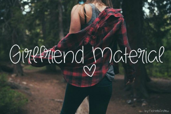 Girlfriend Material Font for Web Design