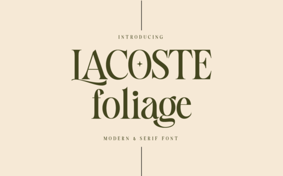 Lacoste Foliage Font for Modern Web Design