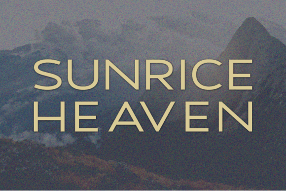 Sunrice Heaven Font for Modern Branding